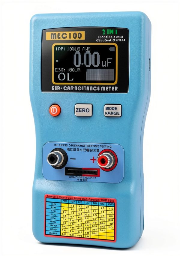 MEC-100 Capacitance ESR Meter Digital Ohmmeter Battery-7