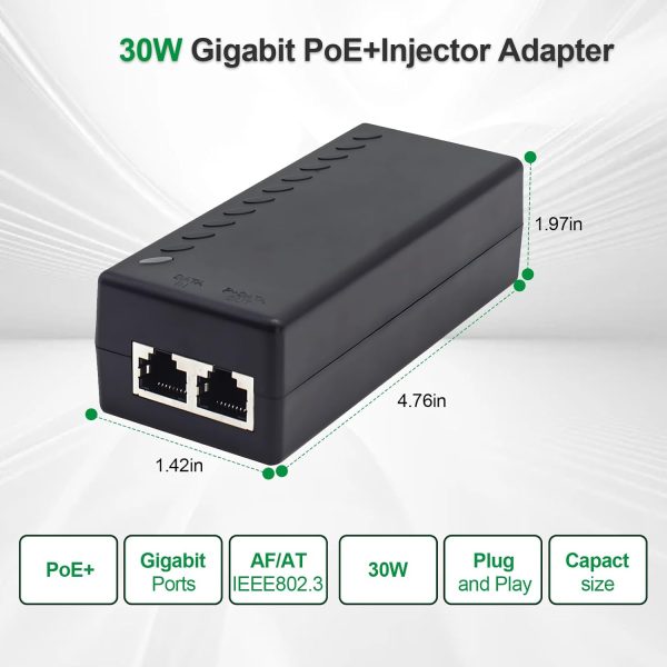 UltraPoE 30W Gigabit PoE Injector for CCTV Cameras-5
