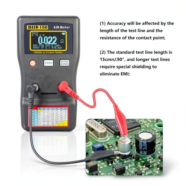 WISAMIC Capacitor ESR Tester 100kHz Precision Meter-2