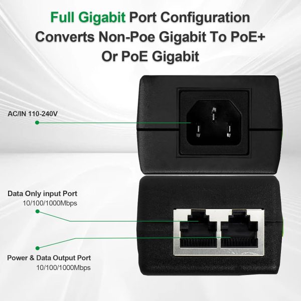 UltraPoE 30W Gigabit PoE Injector for CCTV Cameras-2