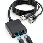 Conable RJ45 Splitter Gigabit Ethernet Adapter-0
