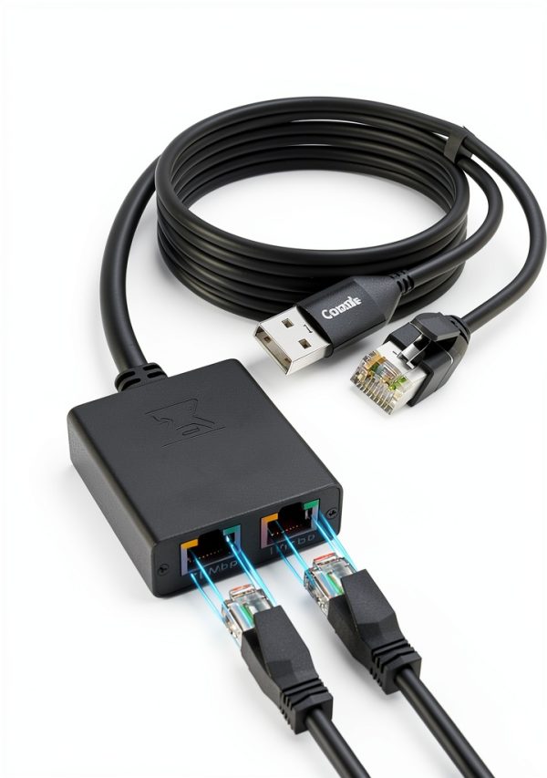 Conable RJ45 Splitter Gigabit Ethernet Adapter-0