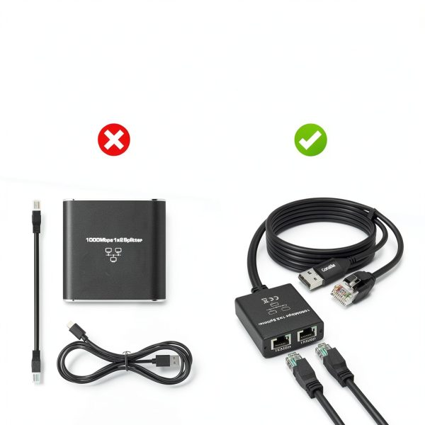 Conable RJ45 Splitter Gigabit Ethernet Adapter-6
