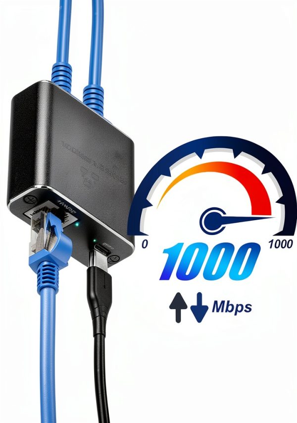 Gigabit Ethernet Splitter by Pushua for Home Office-1