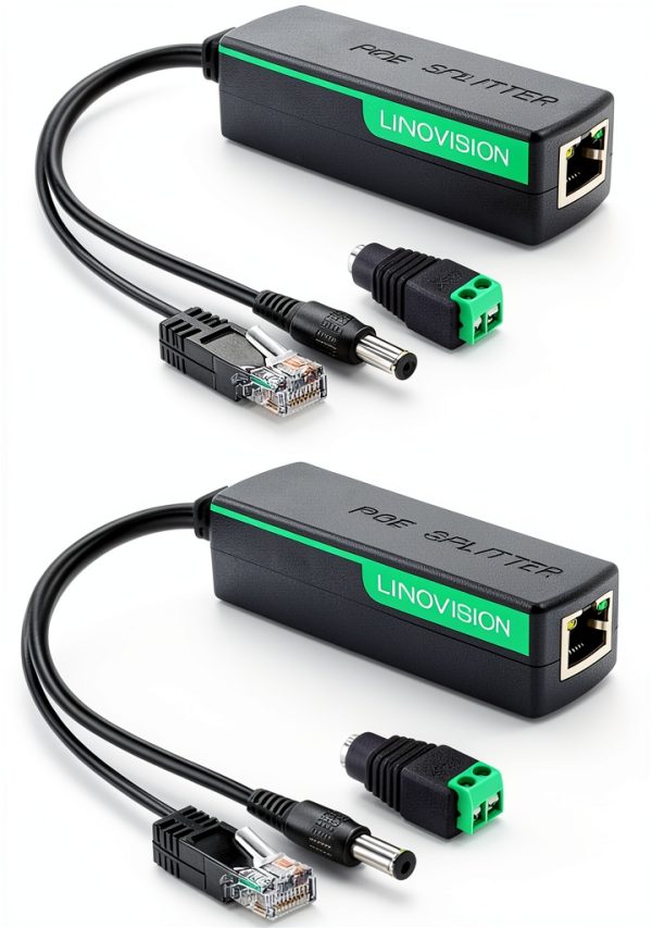 12V PoE Splitter LINOVISION Ethernet Power Adapter-0