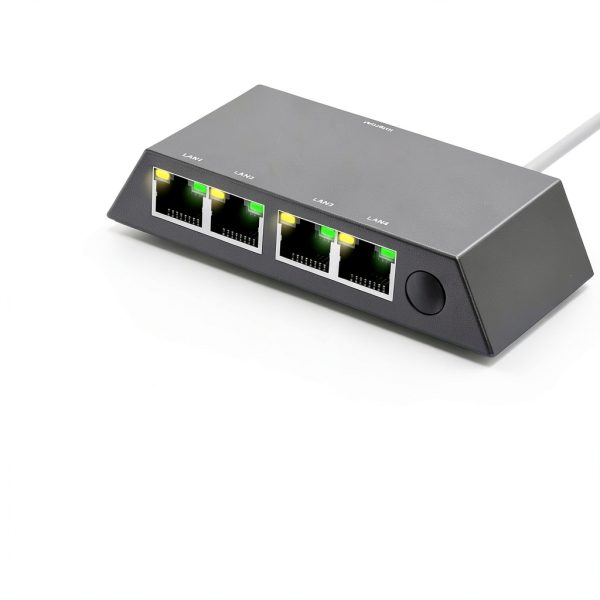 Powerline Network Adapter Hugener 4 Port Gigabit for Starlink-4