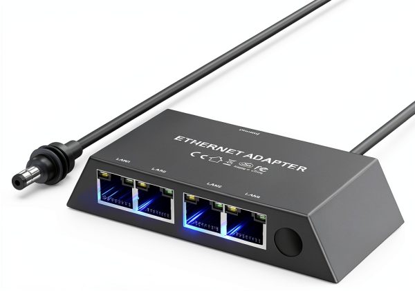 Powerline Network Adapter Hugener 4 Port Gigabit for Starlink-0
