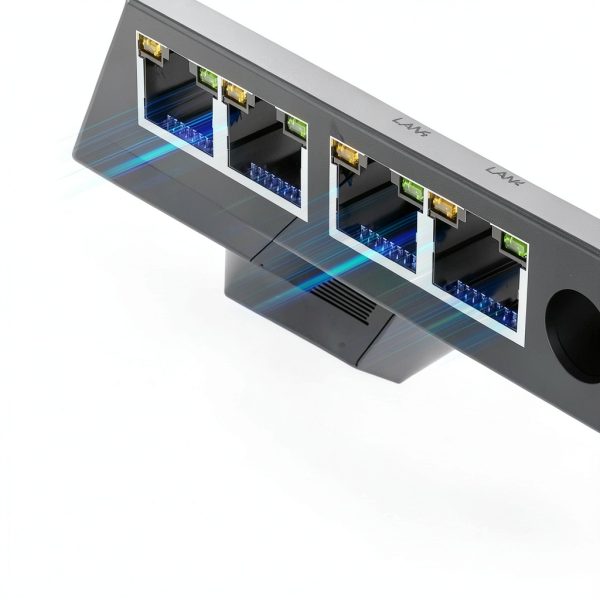 Powerline Network Adapter Hugener 4 Port Gigabit for Starlink-7