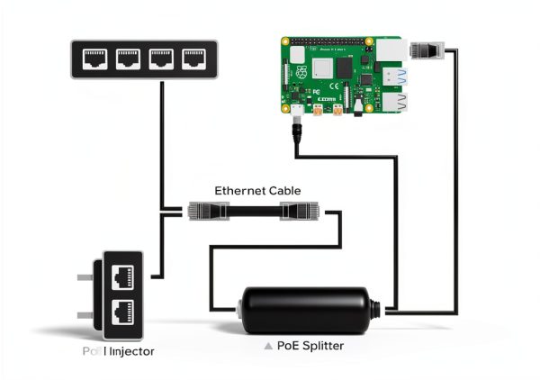 PoE to USB-C Splitter UCTRONICS U6115 5V 2.4A Gigabit Ethernet-1