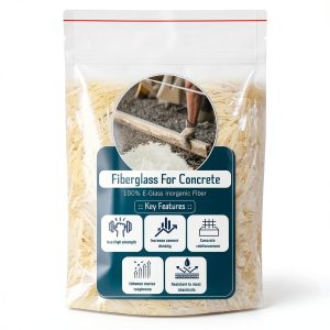 1 Pound Fiberglass Fiber for Concrete - 1/4" Alkali Resistant Chopped Strands for Concrete Cement - Fiber Additive for White Mortar Mix - Fiberglass Filler for Building Walls, Gardens, Countertop-0