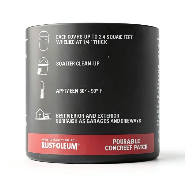 Rust Oleum Pourable Concrete Patch 5 lb - Fast-Dry, Deep-Hole Repair-6
