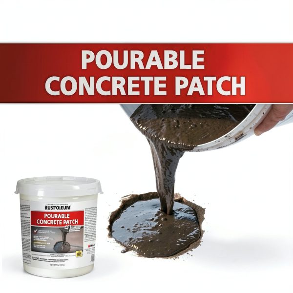 Rust Oleum Pourable Concrete Patch 5 lb - Fast-Dry, Deep-Hole Repair-1